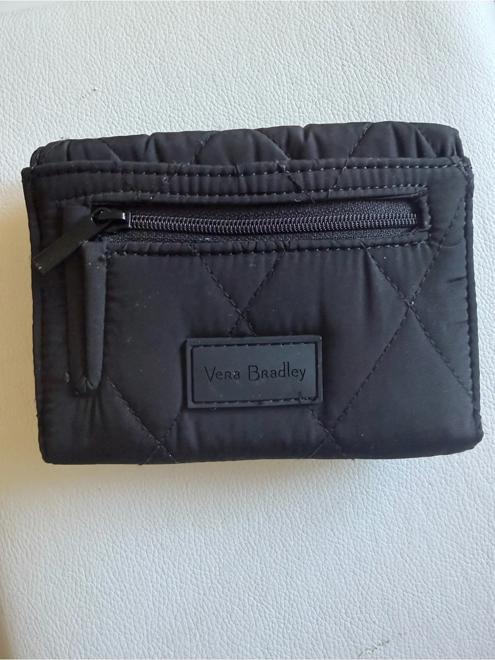 Vera Bradley Black Quilted Compact Wallet - Picture 5 of 5
